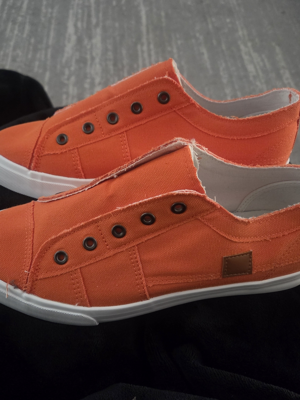 Canvas Slip-On Sneakers - Orange